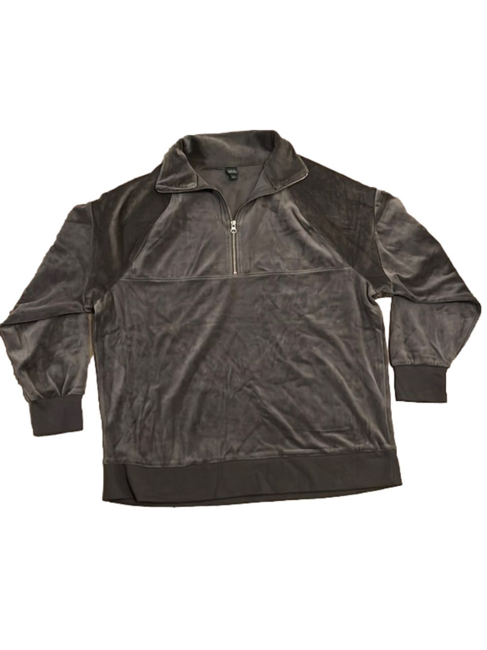 Wild Fable Quarter Zip Velour Tunic Sweatshirt - Picture 1 of 3